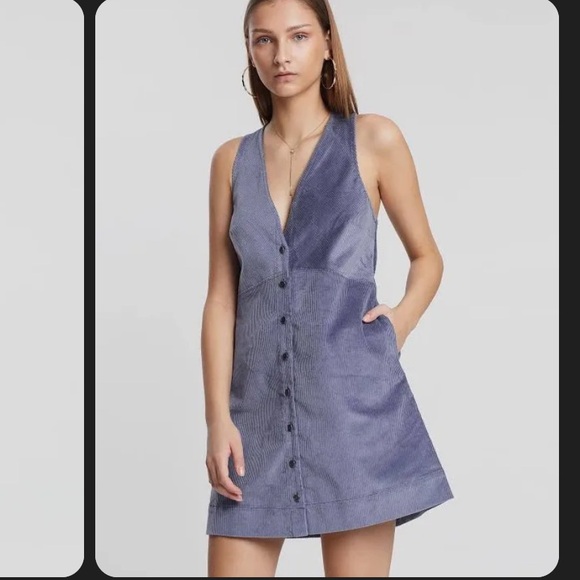 Free People Purple Corduroy Dress - Picture 4 of 9